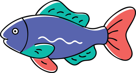 Detailed plecostomus fish illustration on white background