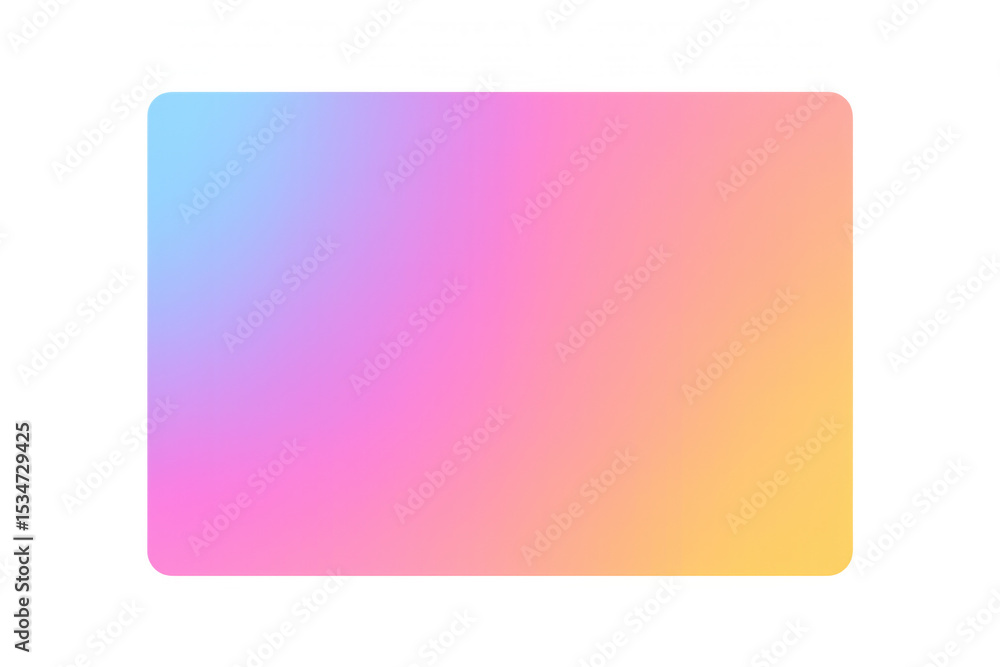 Aufkleber soft pastel gradient backdrop with rounded edges, transparent overlay enabling seamless design incor