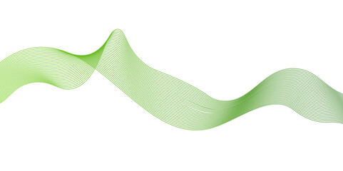 Modern abstract green wave liquid lines background.dots on a whit clean and fresh background,Frequency sound wave lines and technology curve lines,green wave lines frame,