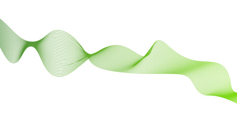 Modern abstract green wave liquid lines background.dots on a whit clean and fresh background,Frequency sound wave lines and technology curve lines,green wave lines frame,