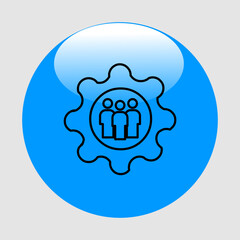 Teamwork icon, smart arts for ux ui, new modern icon, editable icon for project, vector illustration file, popular icon isolated.