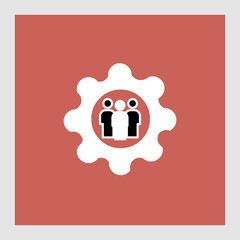 Teamwork icon, smart arts for ux ui, new modern icon, editable icon for project, vector illustration file, popular icon isolated.