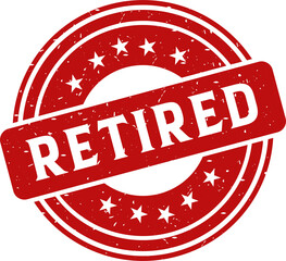 Retired red stamp, Stamp round style