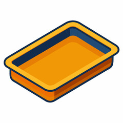 baking tray vector illustration isolated on white, kitchen utensil, suitable for icon, graphic element, and others