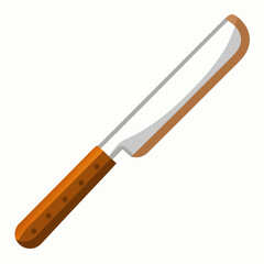 bread knife vector illustration isolated on white, kitchen utensil, suitable for icon, graphic element, and others