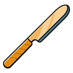 bread knife vector illustration isolated on white, kitchen utensil, suitable for icon, graphic element, and others