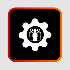 Teamwork icon, smart arts for ux ui, new modern icon, editable icon for project, vector illustration file, popular icon isolated.