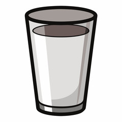 drinking glass colorful vector illustration