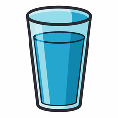 drinking glass colorful vector illustration