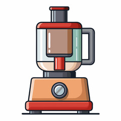 food processor colorful vector illustration
