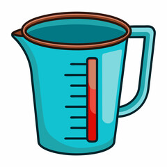 measuring cup colorful vector illustration