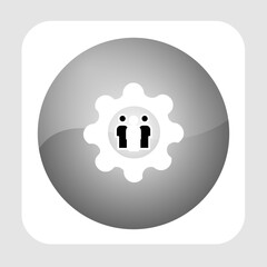 Teamwork icon, smart arts for ux ui, new modern icon, editable icon for project, vector illustration file, popular icon isolated.