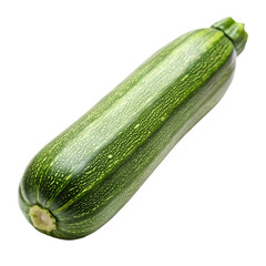 Single Dark Green Zucchini Vegetable Isolated Against a Pure White Background A I P N G isolated on a transparent background