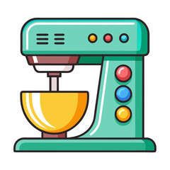 mixer vector illustration isolated on white, kitchen utensil, suitable for icon, graphic element, and others