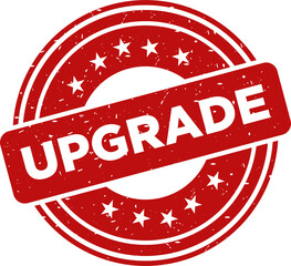 Upgrade red stamp, Stamp round style