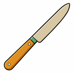 paring knife vector illustration isolated on white, kitchen utensil, suitable for icon, graphic element, and others