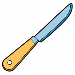 paring knife vector illustration isolated on white, kitchen utensil, suitable for icon, graphic element, and others