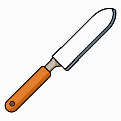 paring knife vector illustration isolated on white, kitchen utensil, suitable for icon, graphic element, and others