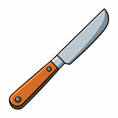 paring knife vector illustration isolated on white, kitchen utensil, suitable for icon, graphic element, and others