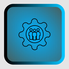 Teamwork icon, smart arts for ux ui, new modern icon, editable icon for project, vector illustration file, popular icon isolated.