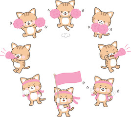 茶トラねこの桃組応援団セット