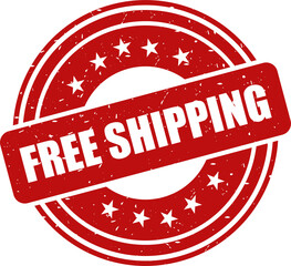 Free shipping red stamp, Stamp round style