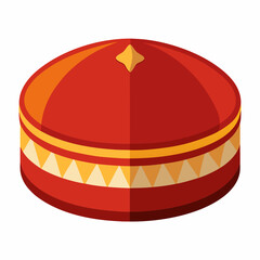 kufi cap colorful vector illustration, isolated on white background