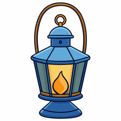 lantern colorful vector illustration, isolated on white background