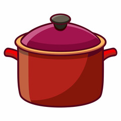 pot colorful vector illustration, isolated on white background