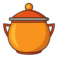 pot colorful vector illustration, isolated on white background