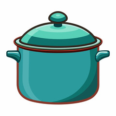 pot colorful vector illustration, isolated on white background