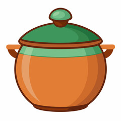 pot colorful vector illustration, isolated on white background