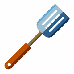 spatula colorful vector illustration, isolated on white background