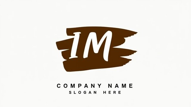 Abstract logo design featuring stylized letters on a minimalist background with branding potential
