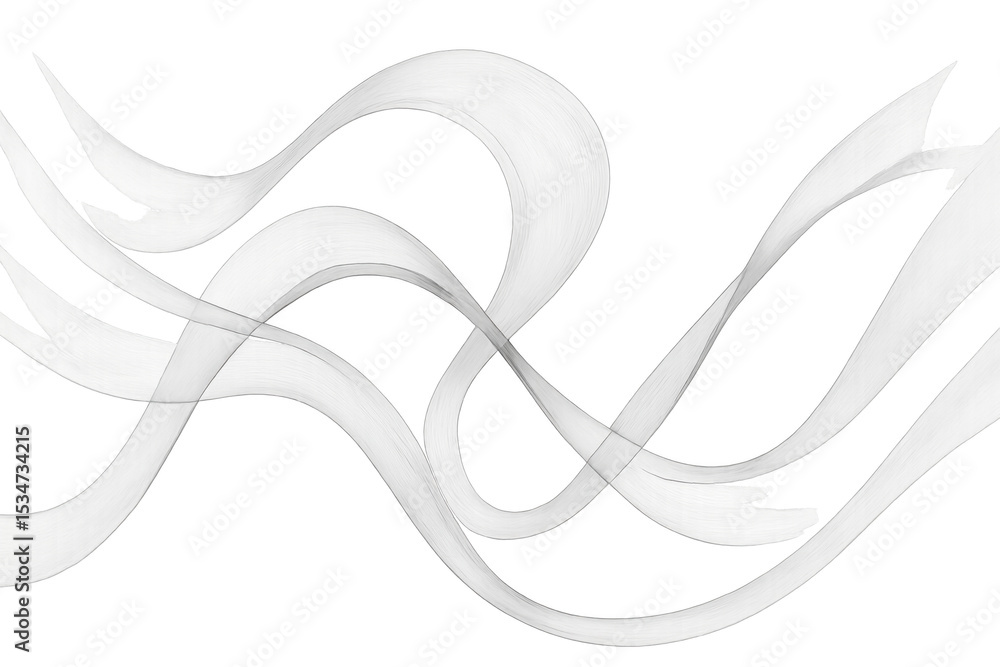 Poster intertwined white brush strokes create an abstract design, ideal for adding artistic flair to projec