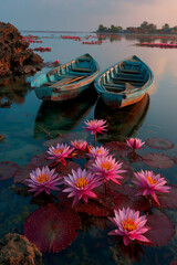 boat on the lake