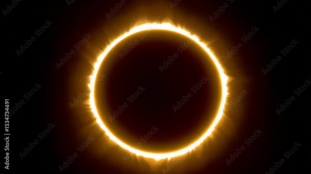 Wall mural stunning total solar eclipse displaying corona against a black sky with visible stars in the backgro