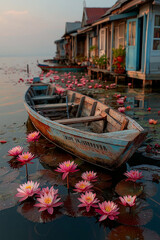 boat on the lake