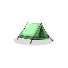 Vector illustration of camping tent representing outdoor shelter travel gear and nature exploration