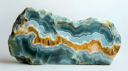 Obraz premium Beautiful Blue Agate Stone with Unique Patterns and Natural Texture