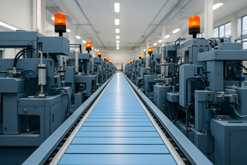 Modern Industrial Factory High-Tech Manufacturing Line and Automation Processes
