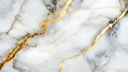 Elegant White Marble with Gold Veins Texture Background Design