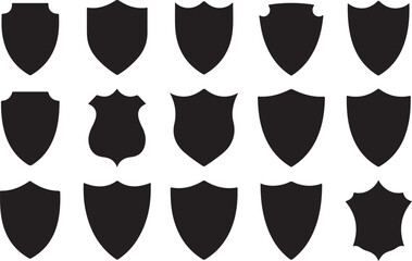 Shield Icon Set for Logo and Branding

