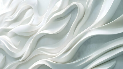 Obraz premium Textured Abstract Waves in White, Modern and Elegant Background Design