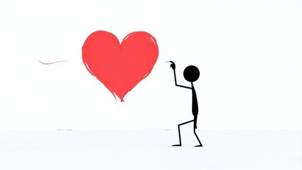 man and woman with heart