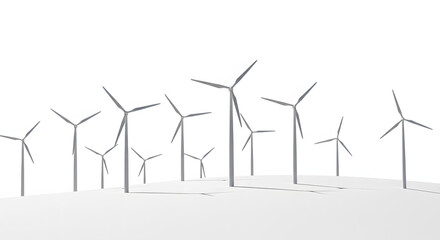 wind turbines in the wind