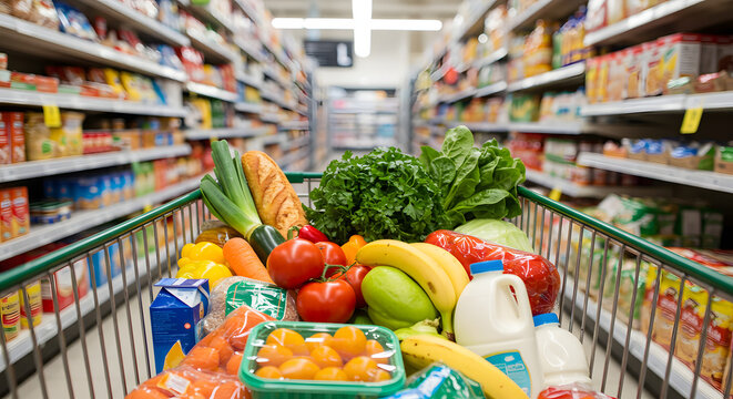 shopping in supermarket