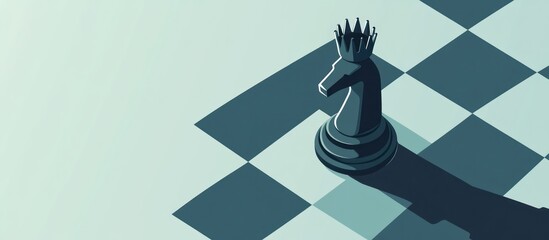 Dark Knight piece on a chessboard