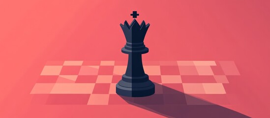 Dark queen chess piece on a board