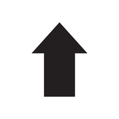 Solid upward arrow icon. Bold upward arrow symbol for upload, direction, or navigation interface.